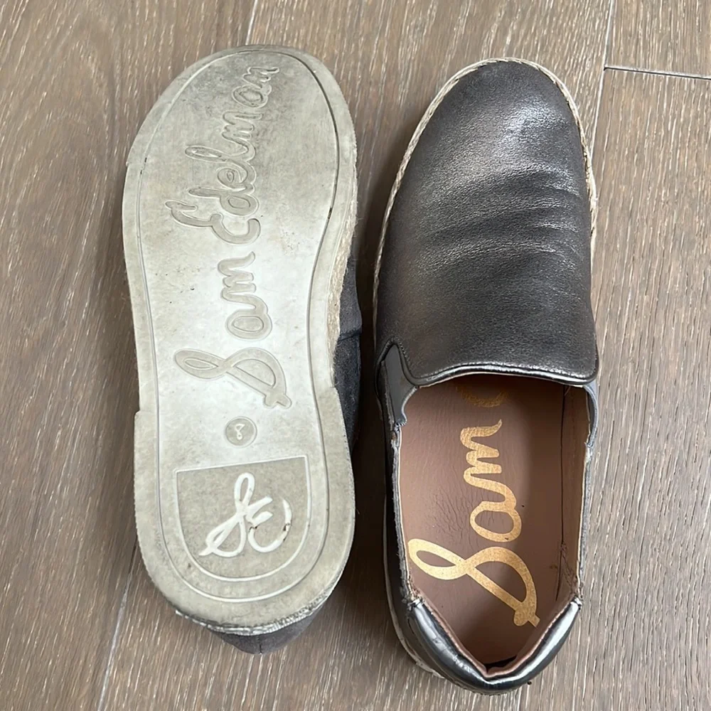 Sam Edelman Miles Metallic Flat Slip On Shoes - Picture 7 of 8